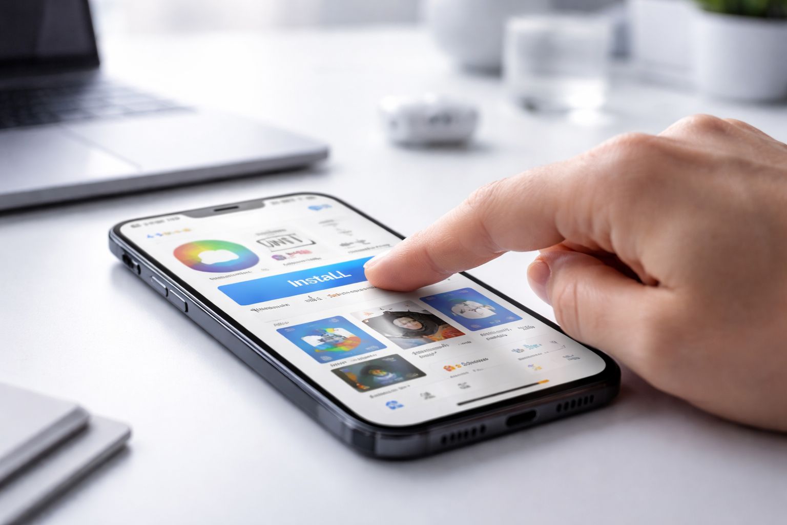 Install on Android or iOS with a straightforward process